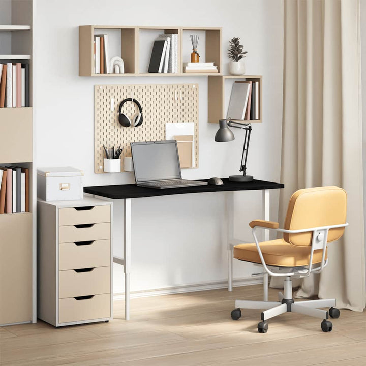 bordplade 120x60x2,5 cm massivt egetræ rektangulær mørkebrun
