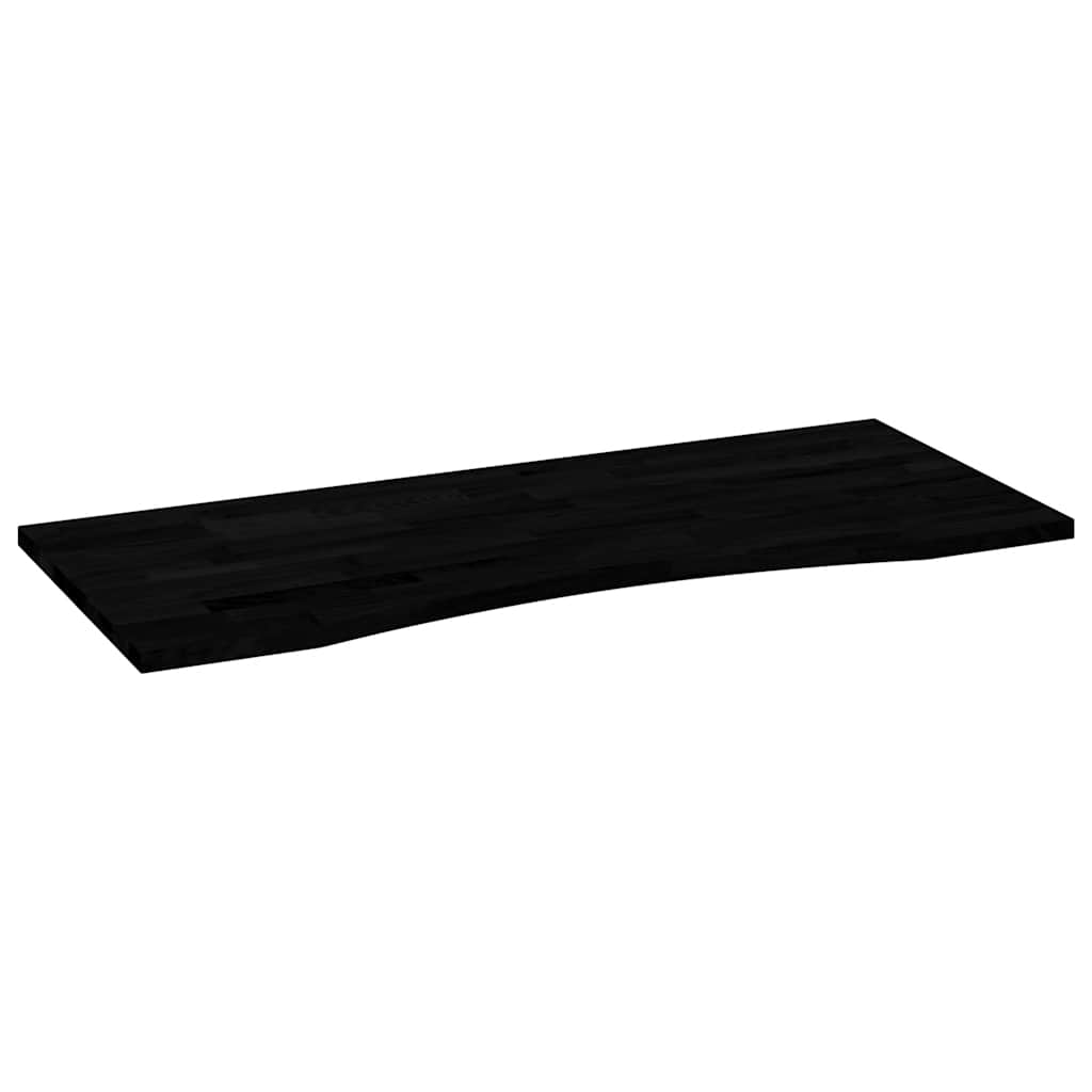 bordplade 120x60x2,5 cm massivt egetræ rektangulær mørkebrun