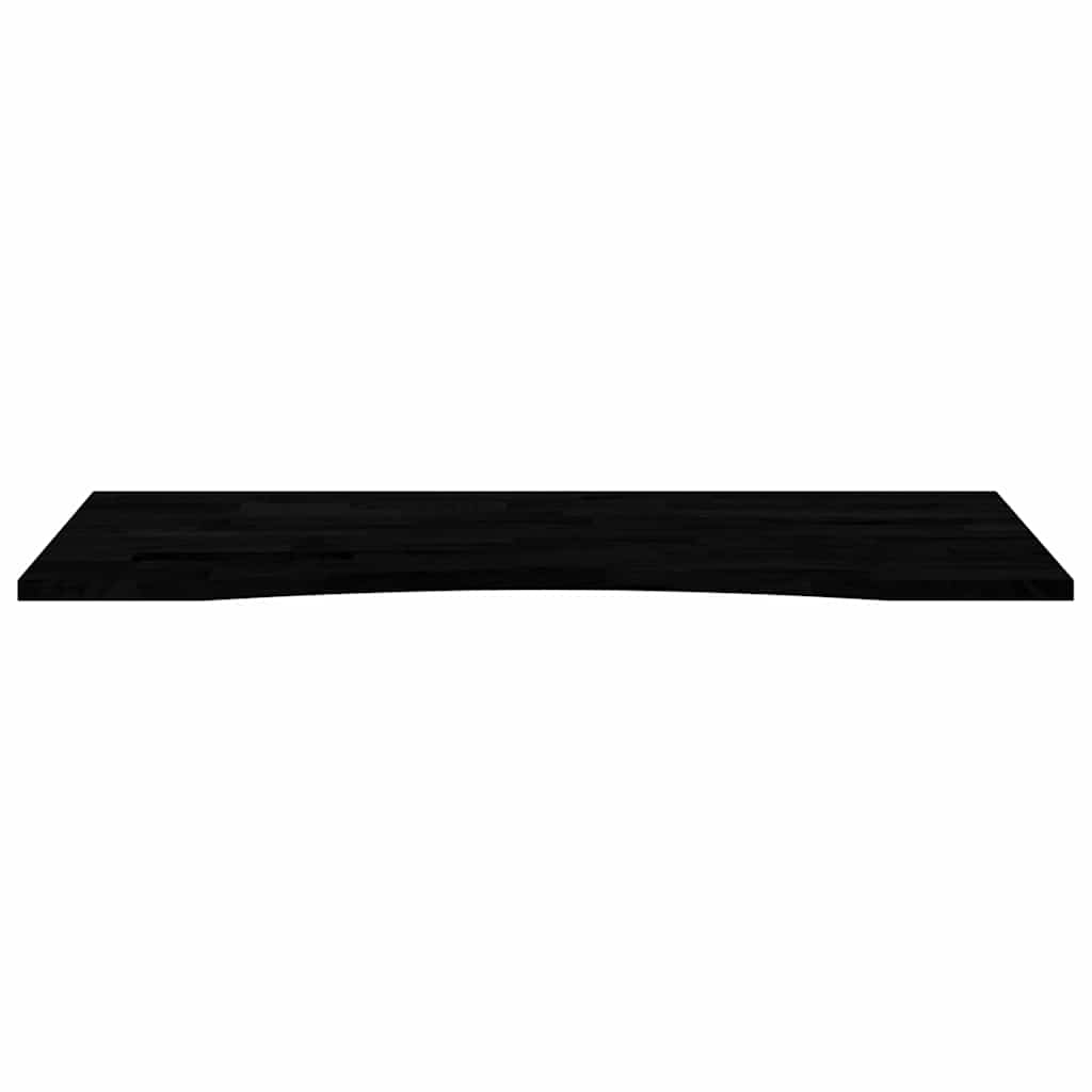 bordplade 120x60x2,5 cm massivt egetræ rektangulær mørkebrun
