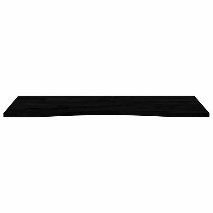 bordplade 120x60x2,5 cm massivt egetræ rektangulær mørkebrun