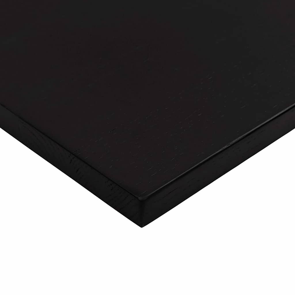 bordplade 120x60x2,5 cm massivt egetræ rektangulær mørkebrun