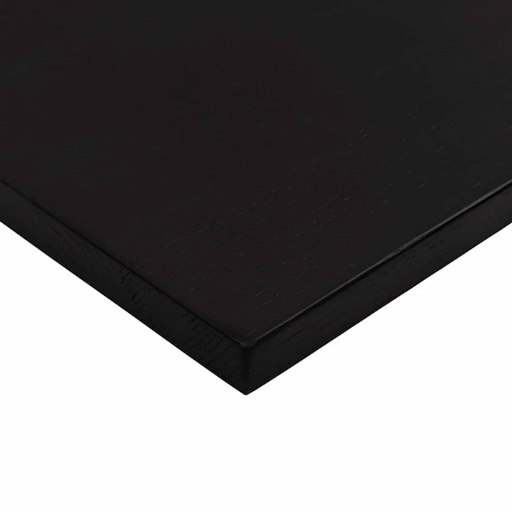 bordplade 120x60x2,5 cm massivt egetræ rektangulær mørkebrun