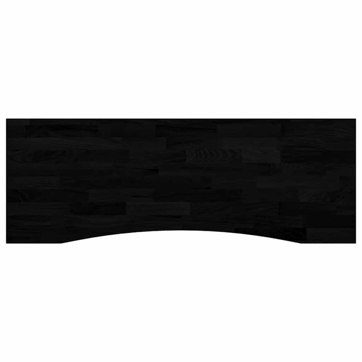 bordplade 140x60x2,5 cm massivt egetræ rektangulær mørkebrun