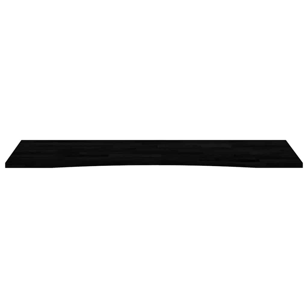 bordplade 140x60x2,5 cm massivt egetræ rektangulær mørkebrun