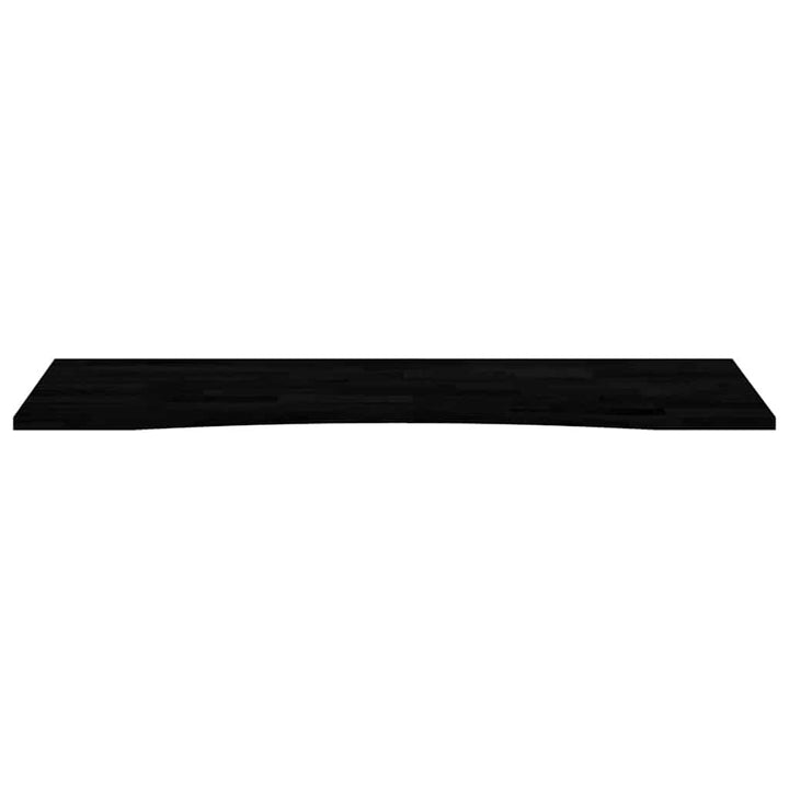 bordplade 140x60x2,5 cm massivt egetræ rektangulær mørkebrun