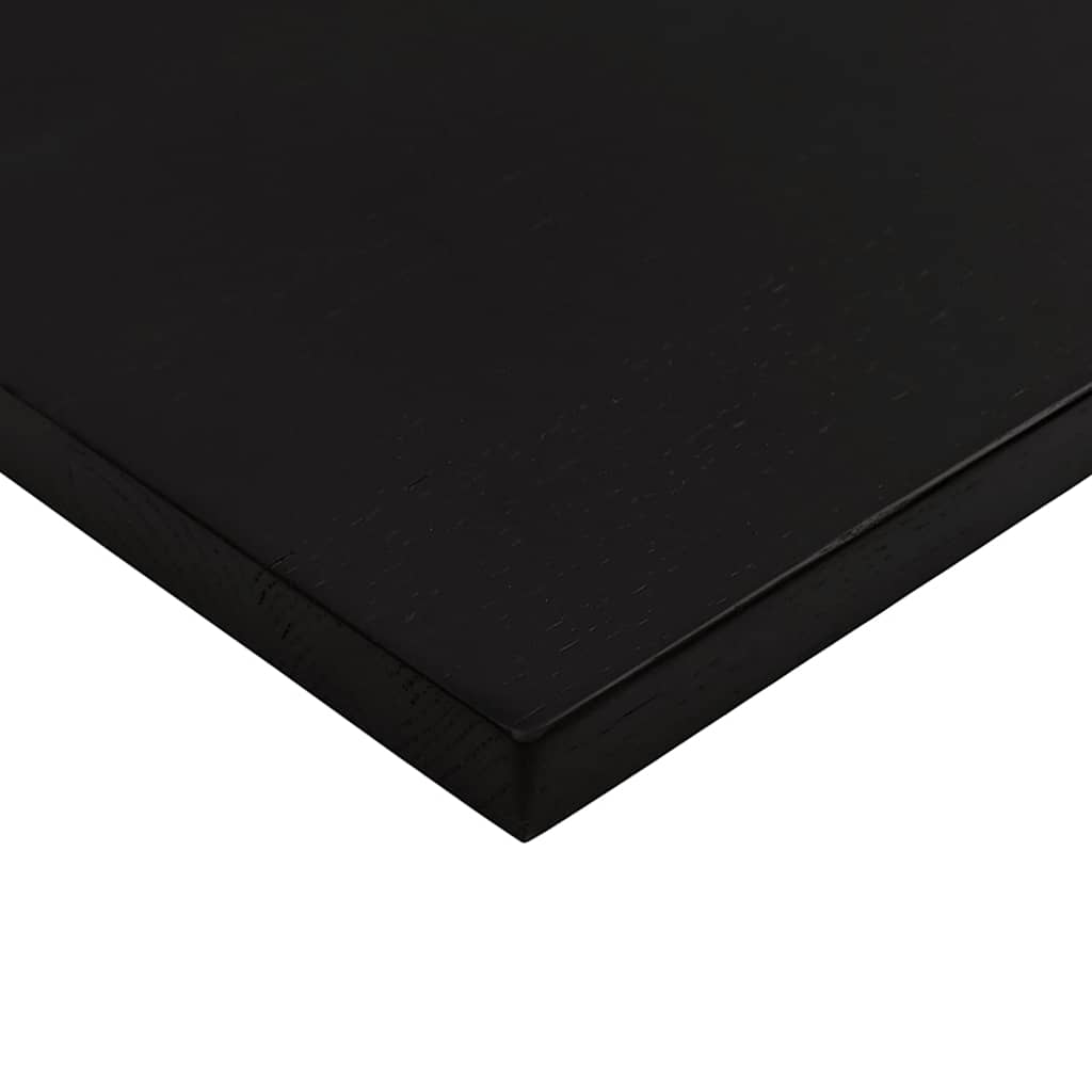 bordplade 140x60x2,5 cm massivt egetræ rektangulær mørkebrun