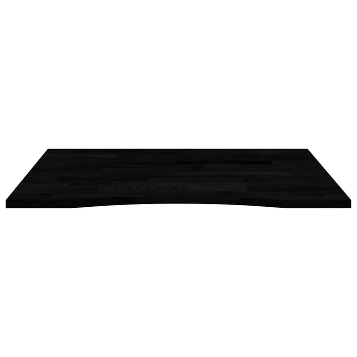 bordplade 100x80x2,5 cm massivt egetræ rektangulær mørkebrun
