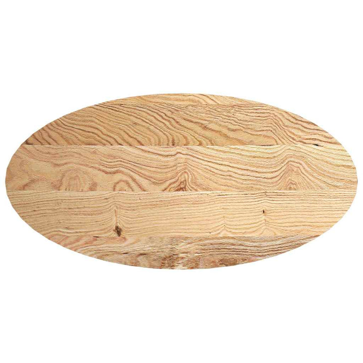 bordplade 120x60x2 cm massivt egetræ oval