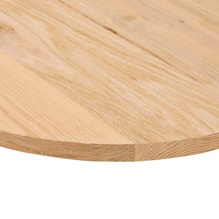 bordplade 120x60x2 cm massivt egetræ oval