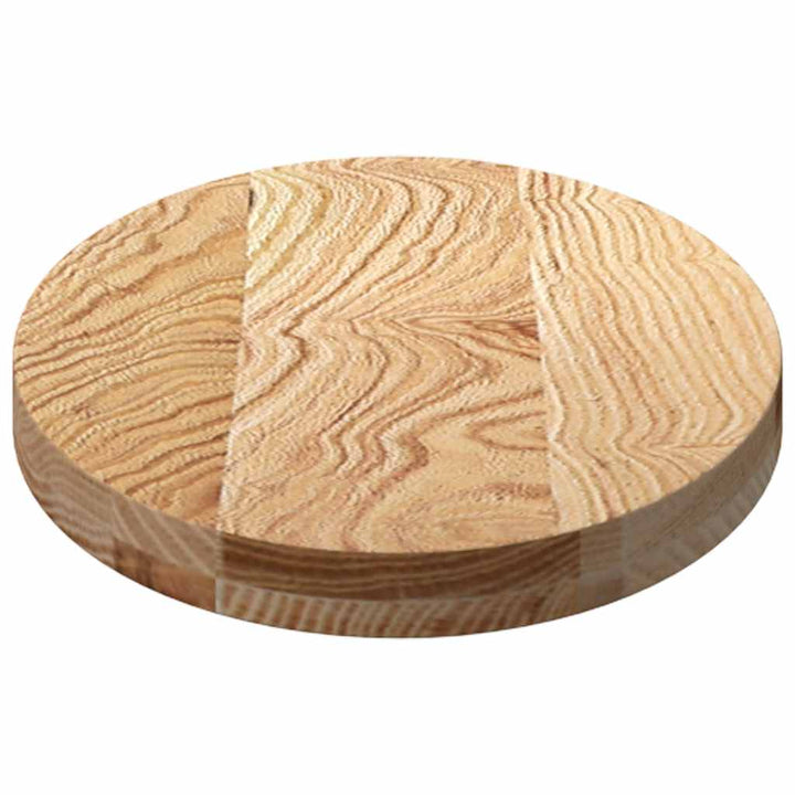 bordplade 80x40x4 cm massivt egetræ oval