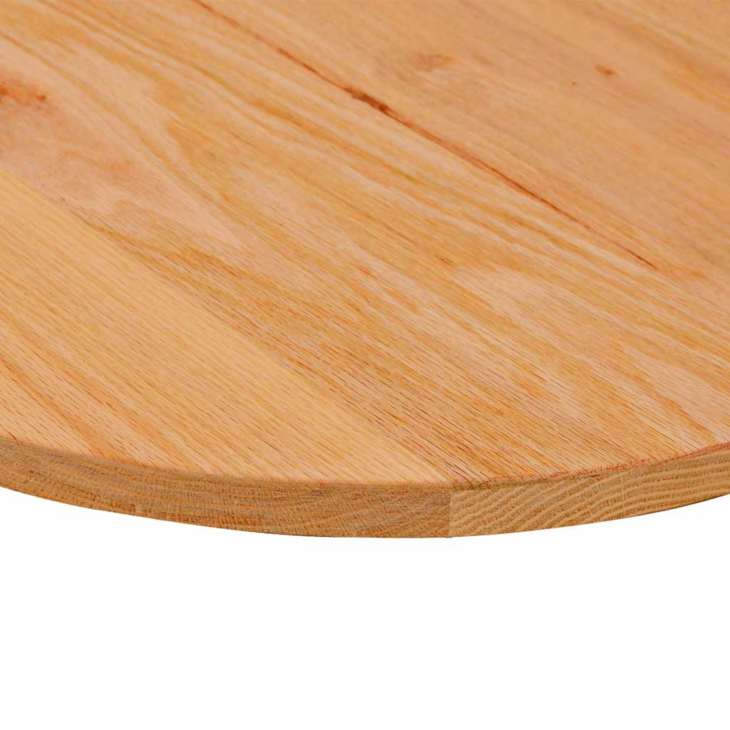 bordplade 100x50x2 cm massivt egetræ oval lysebrun