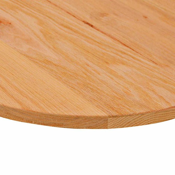 bordplade 100x50x2 cm massivt egetræ oval lysebrun