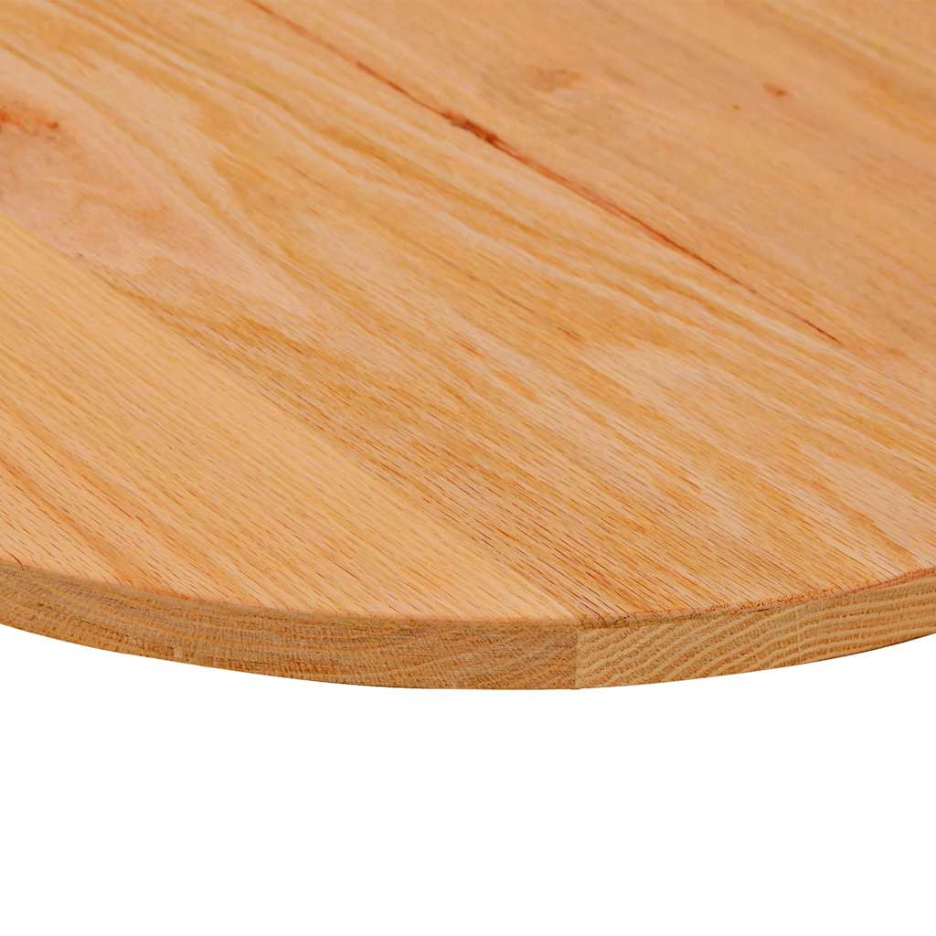 bordplade 120x60x2 cm massivt egetræ oval lysebrun