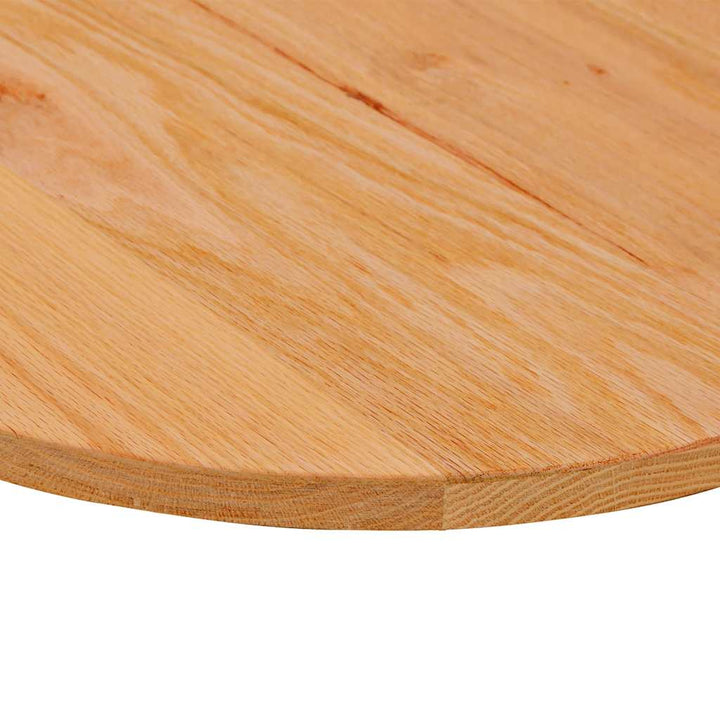 bordplade 120x60x2 cm massivt egetræ oval lysebrun