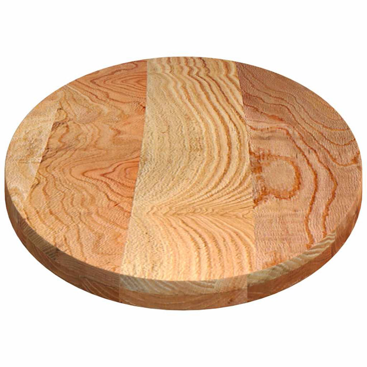 bordplade 140x60x4 cm massivt egetræ oval lysebrun