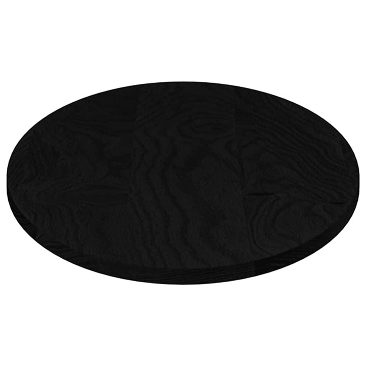 bordplade 100x50x2 cm massivt egetræ oval mørkebrun