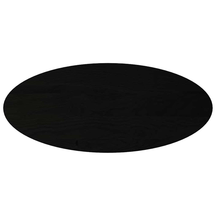 bordplade 140x60x2 cm massivt egetræ oval mørkebrun