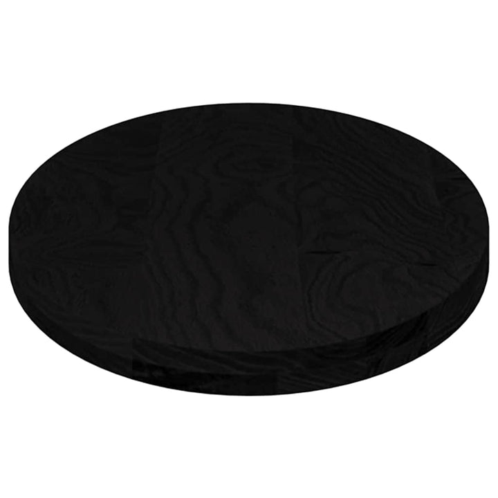 bordplade 100x50x4 cm massivt egetræ oval mørkebrun
