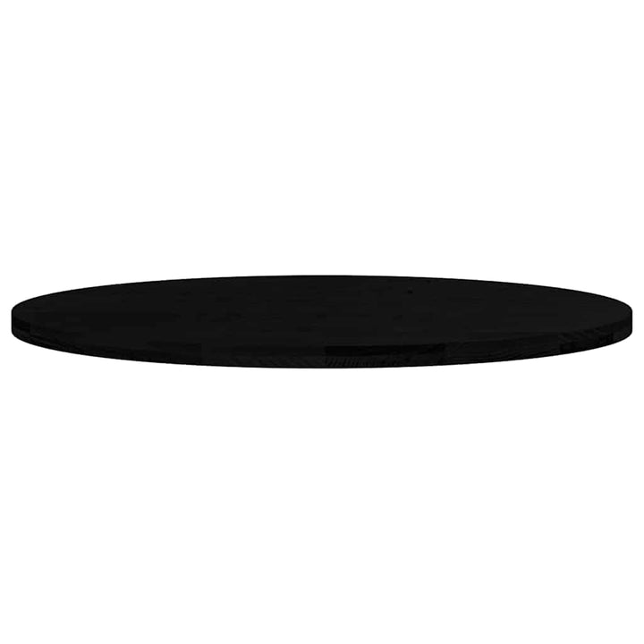 bordplade 120x60x4 cm massivt egetræ oval mørkebrun