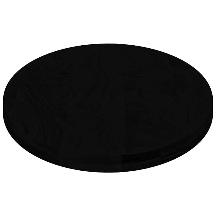 bordplade 120x60x4 cm massivt egetræ oval mørkebrun
