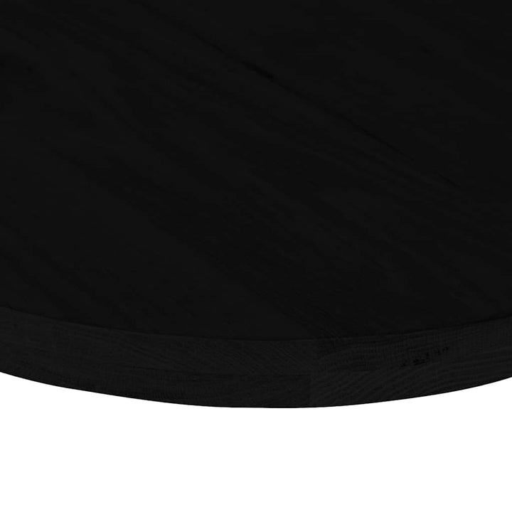 bordplade 120x60x4 cm massivt egetræ oval mørkebrun