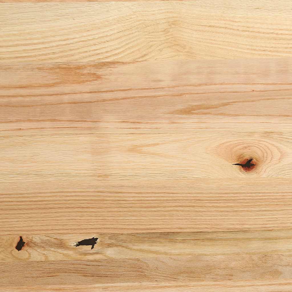 bordplade 80x40x2 cm massivt egetræ oval