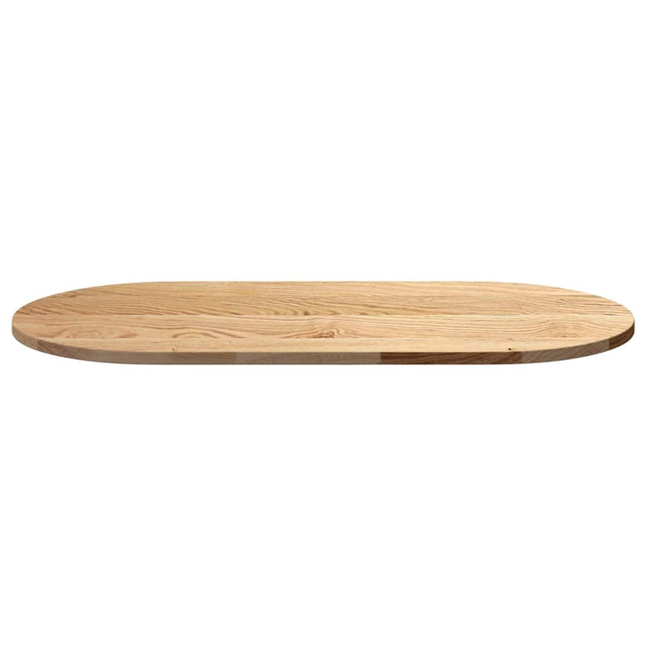 bordplade 100x50x2 cm massivt egetræ oval