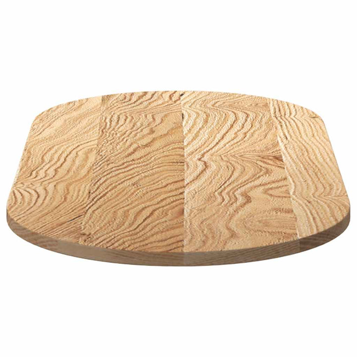 bordplade 100x50x2 cm massivt egetræ oval
