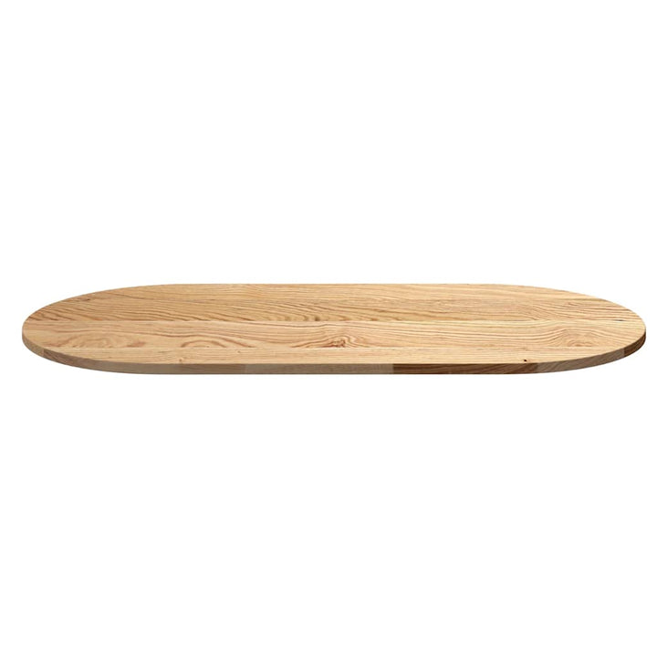 bordplade 120x60x2 cm massivt egetræ oval