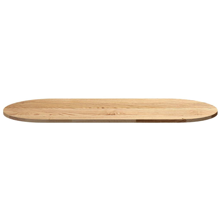 bordplade 140x60x2 cm massivt egetræ oval