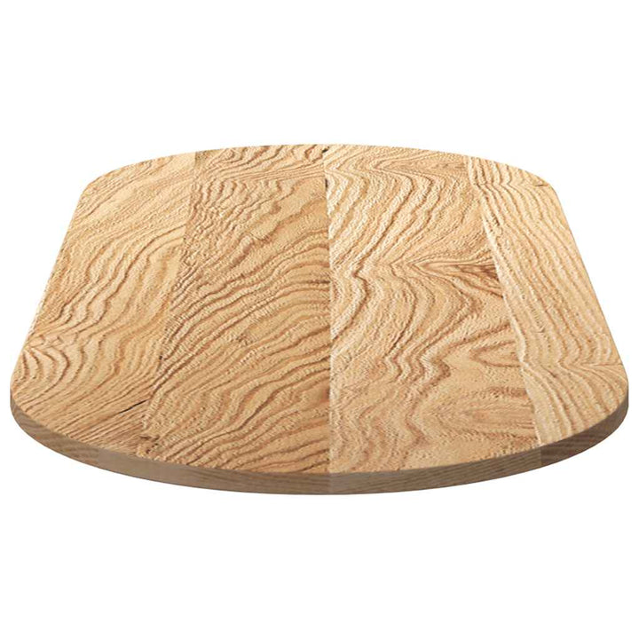bordplade 140x60x2 cm massivt egetræ oval