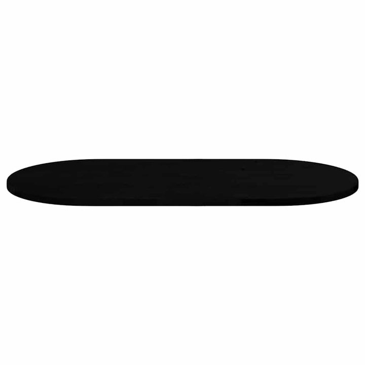 bordplade 100x50x2 cm massivt egetræ oval mørkebrun