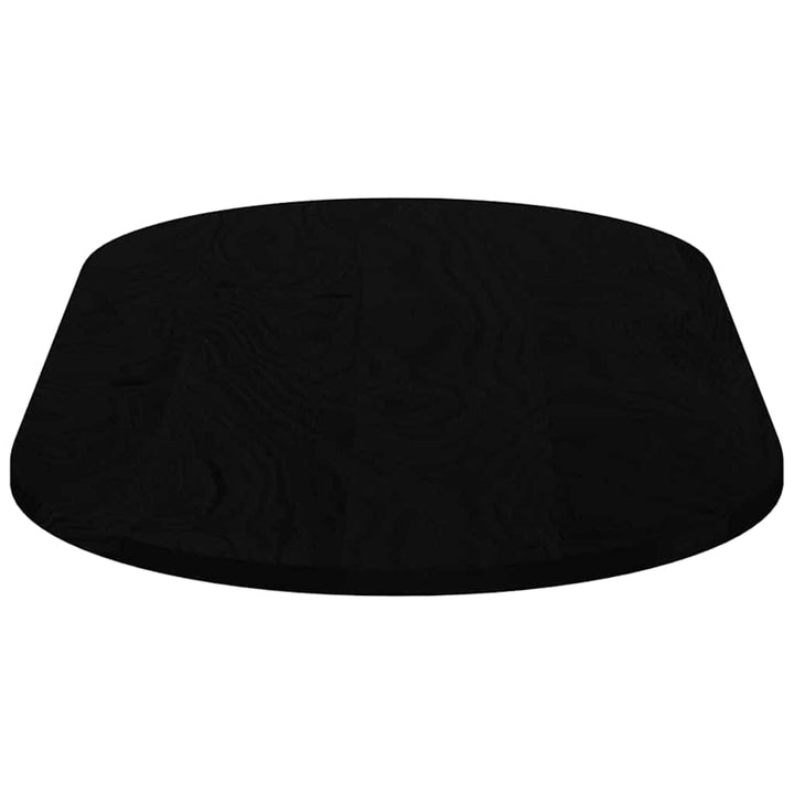 bordplade 120x60x2 cm massivt egetræ oval mørkebrun