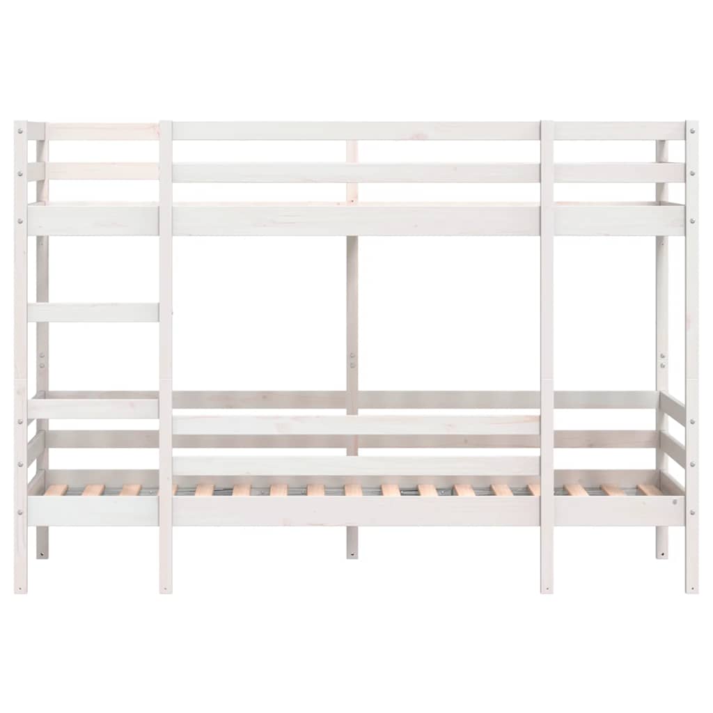 køjeseng 80x200 cm massivt fyrretræ hvid