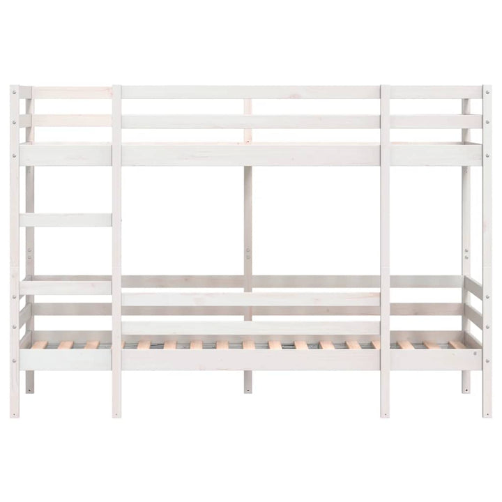 køjeseng 80x200 cm massivt fyrretræ hvid