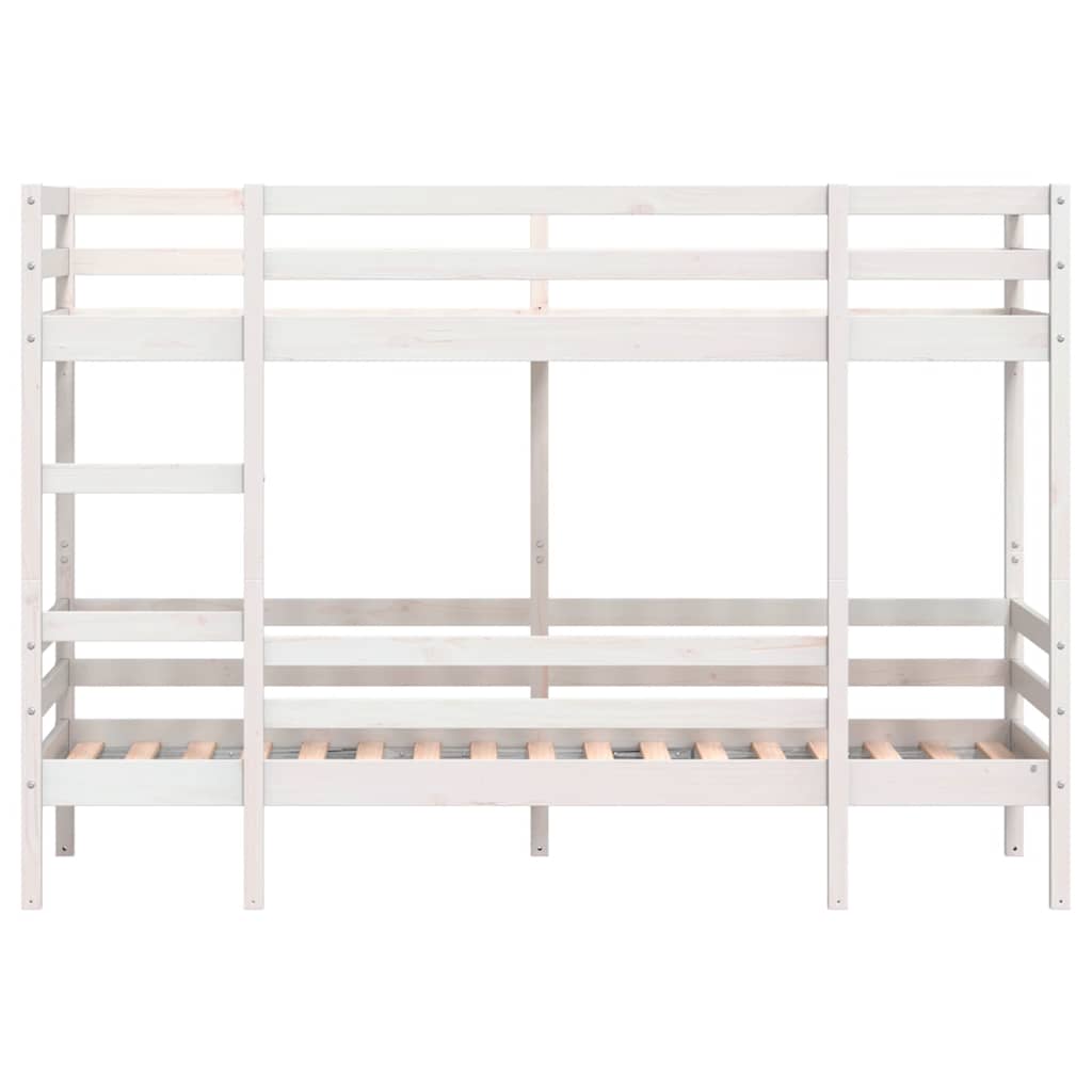 køjeseng 90x190 cm massivt fyrretræ hvid