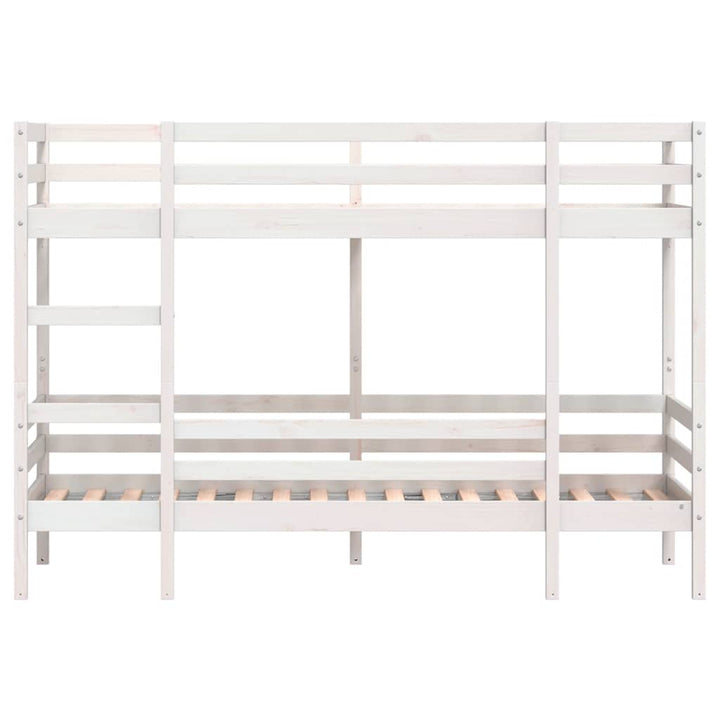 køjeseng 90x190 cm massivt fyrretræ hvid
