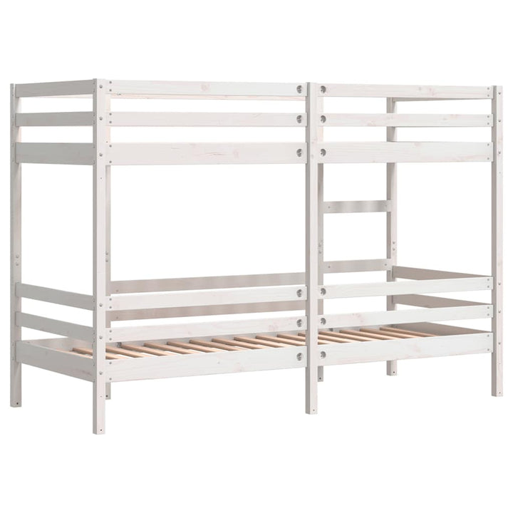køjeseng 90x190 cm massivt fyrretræ hvid