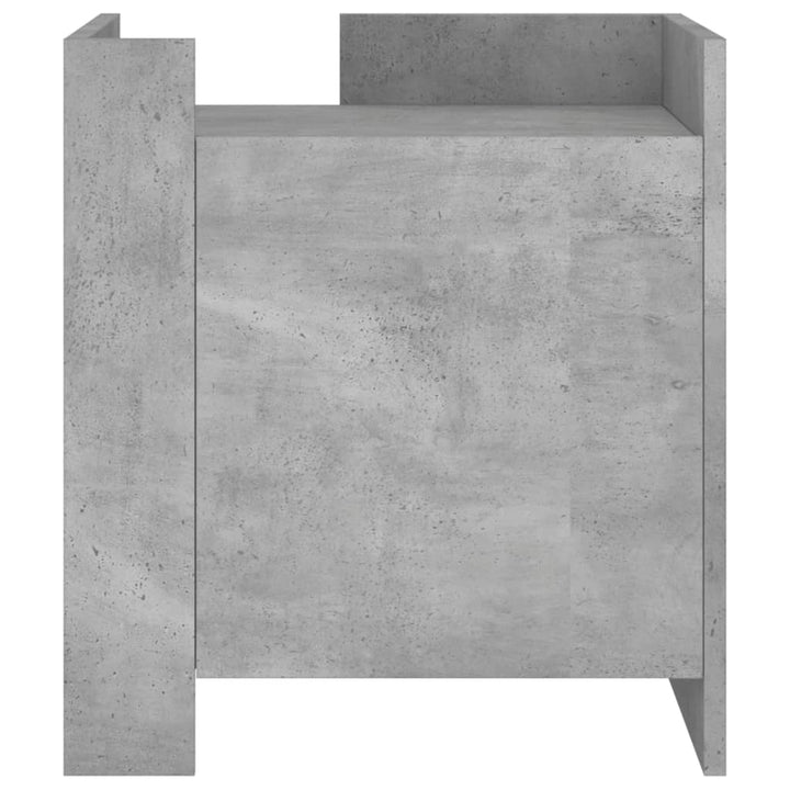 sengebord 45x50x50 cm konstrueret træ betongrå