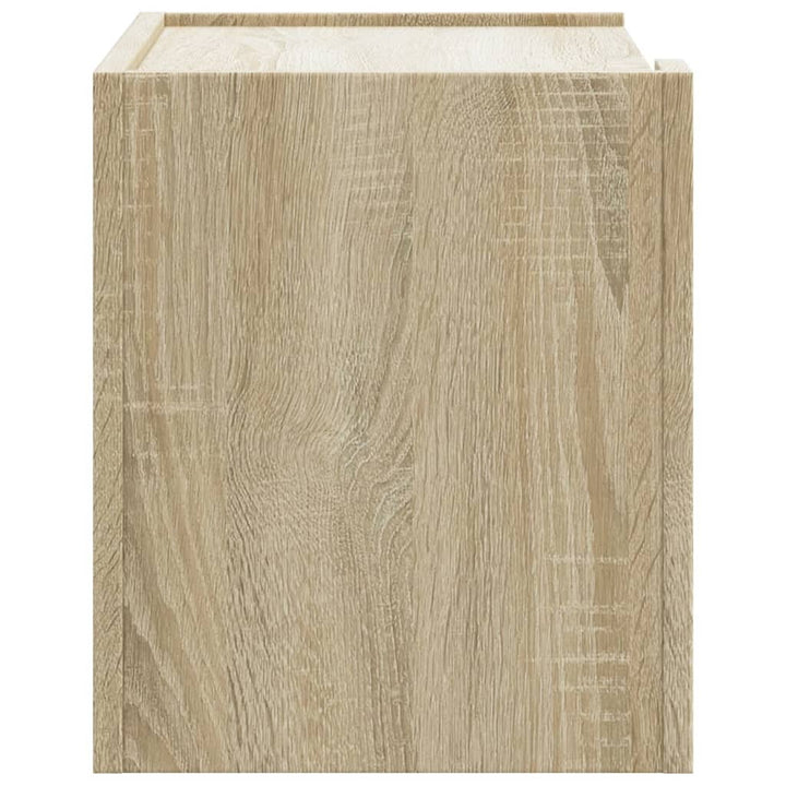 væghængte sengeborde 2 stk. 45x30x35 cm sonoma-eg