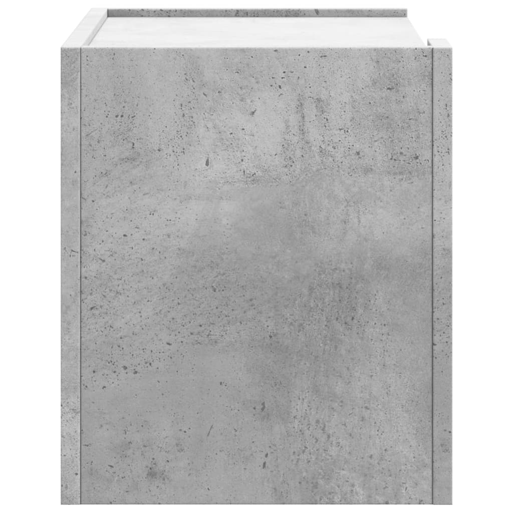 væghængt sengebord 45x30x35 cm betongrå