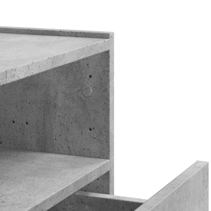væghængt sengebord 45x30x35 cm betongrå