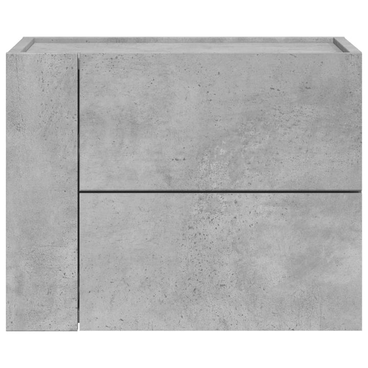 væghængt sengebord 45x30x35 cm betongrå