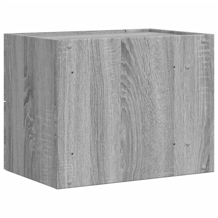 væghængt sengebord 45x30x35 cm grå sonoma-eg