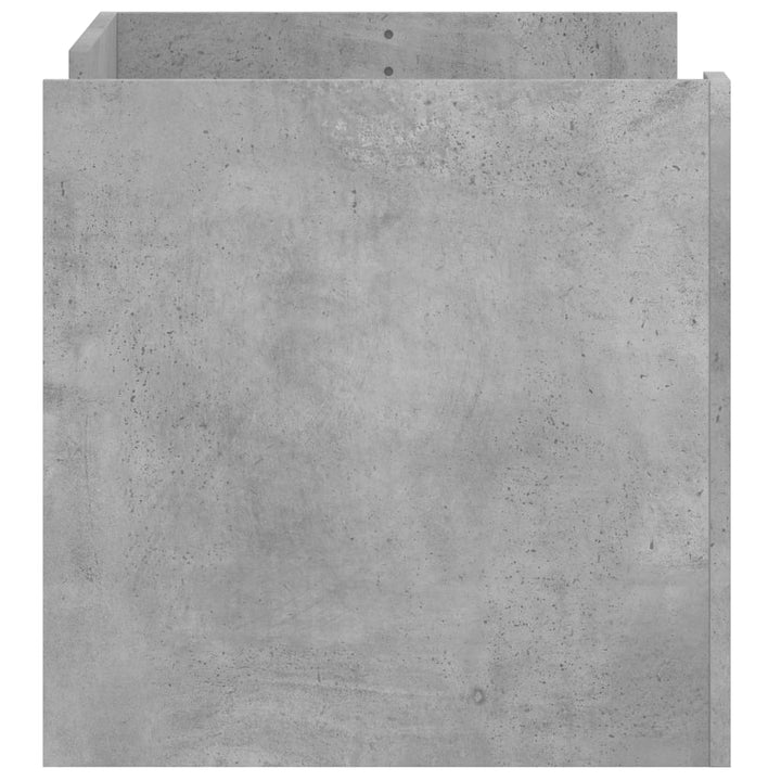 sofabord 80x50x50 cm konstrueret træ betongrå