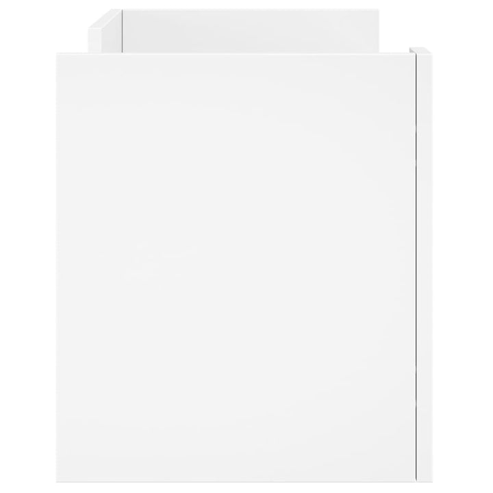 tv-bord 80x35x40 cm konstrueret træ hvid