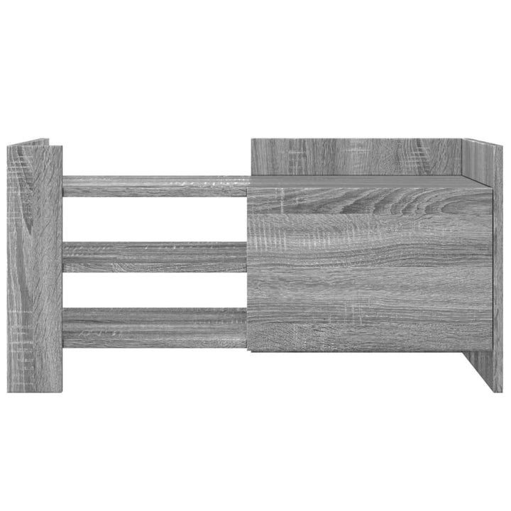 tv-bord 80x35x40 cm konstrueret træ grå sonoma-eg