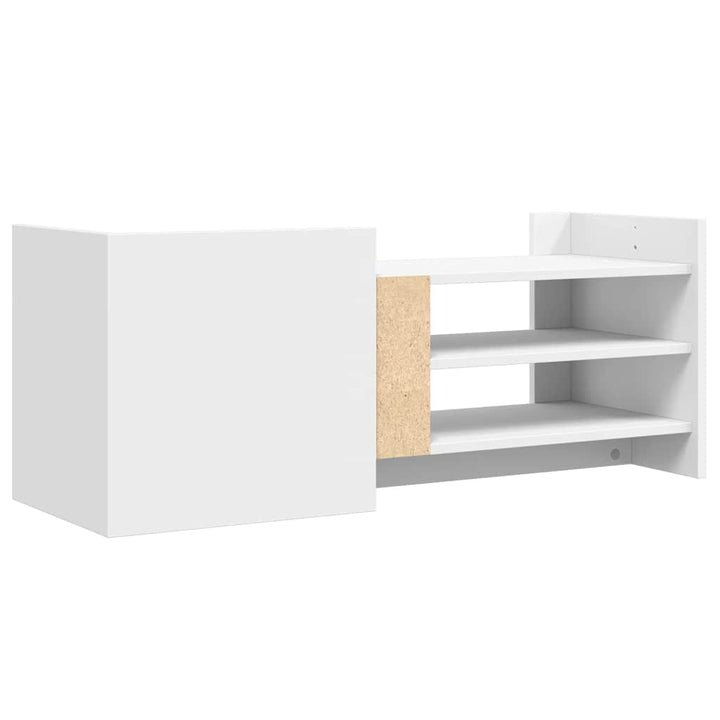 tv-bord 100x35x40 cm konstrueret træ hvid