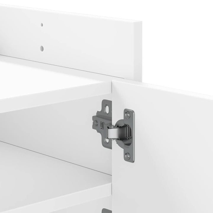 tv-bord 100x35x40 cm konstrueret træ hvid