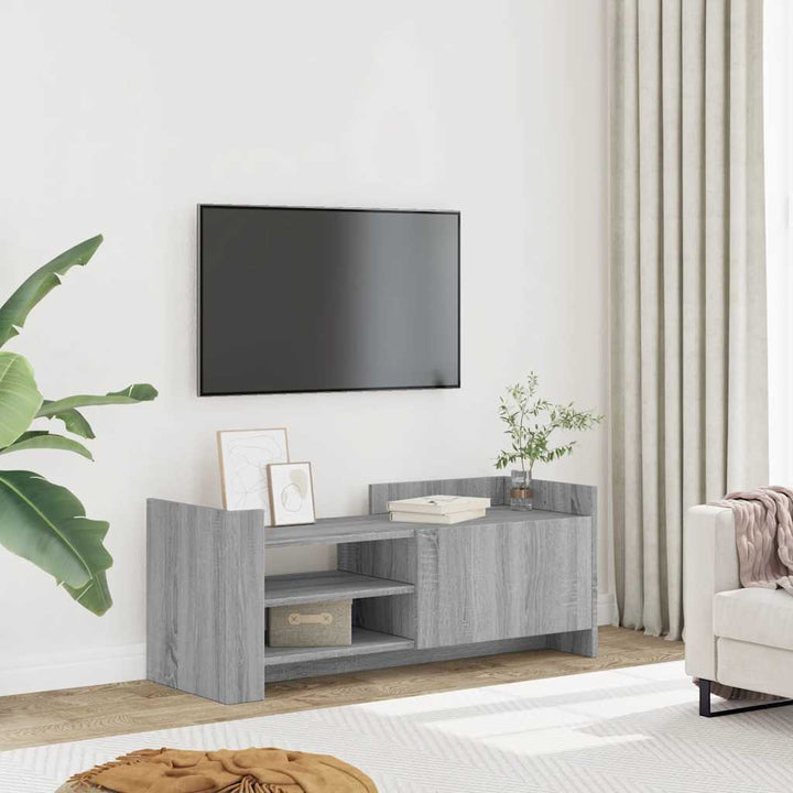 tv-bord 100x35x40 cm konstrueret træ grå sonoma-eg